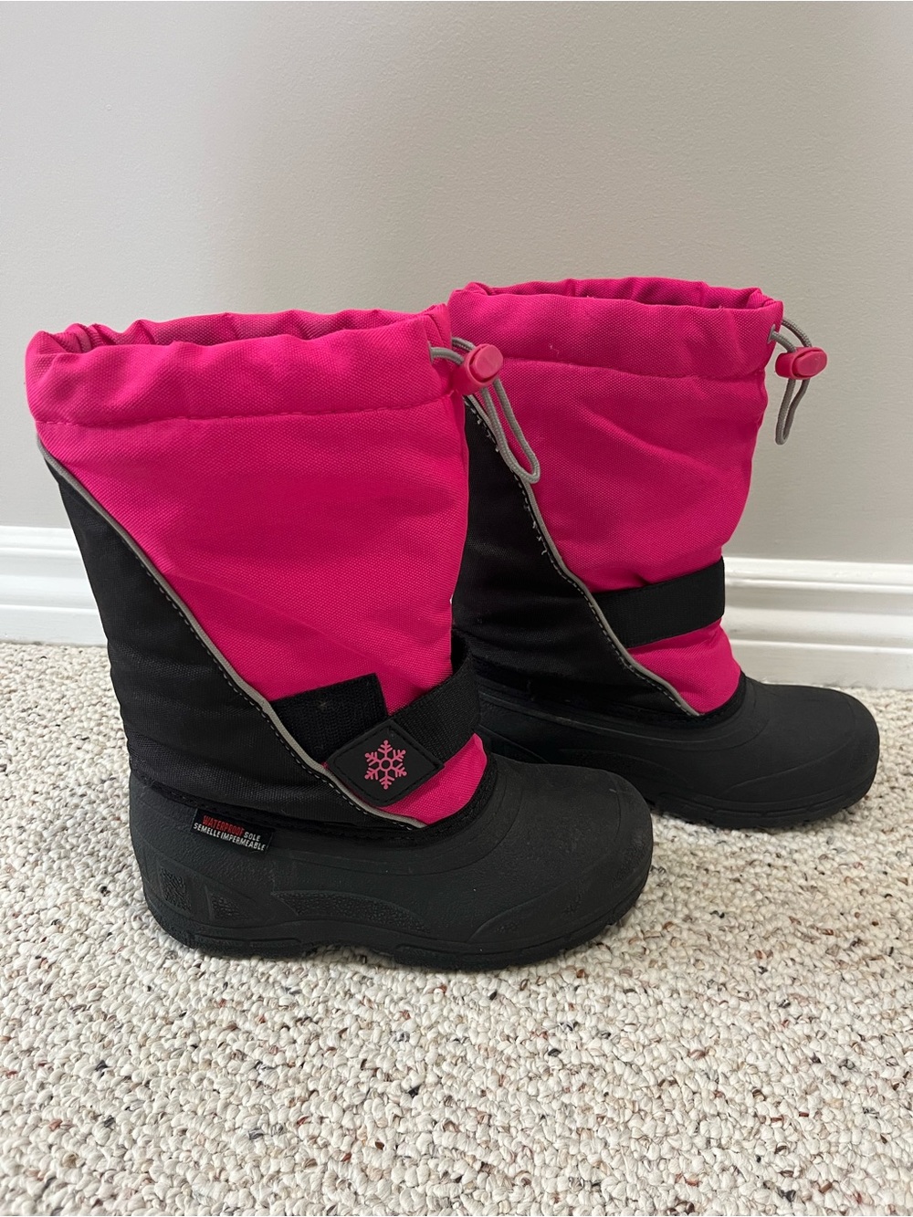 Children’s Pink and Black Winter Boots